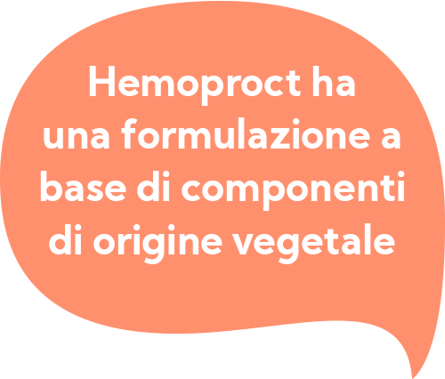 Hemoproct ha una formulazione a base di componenti di origine vegetale
